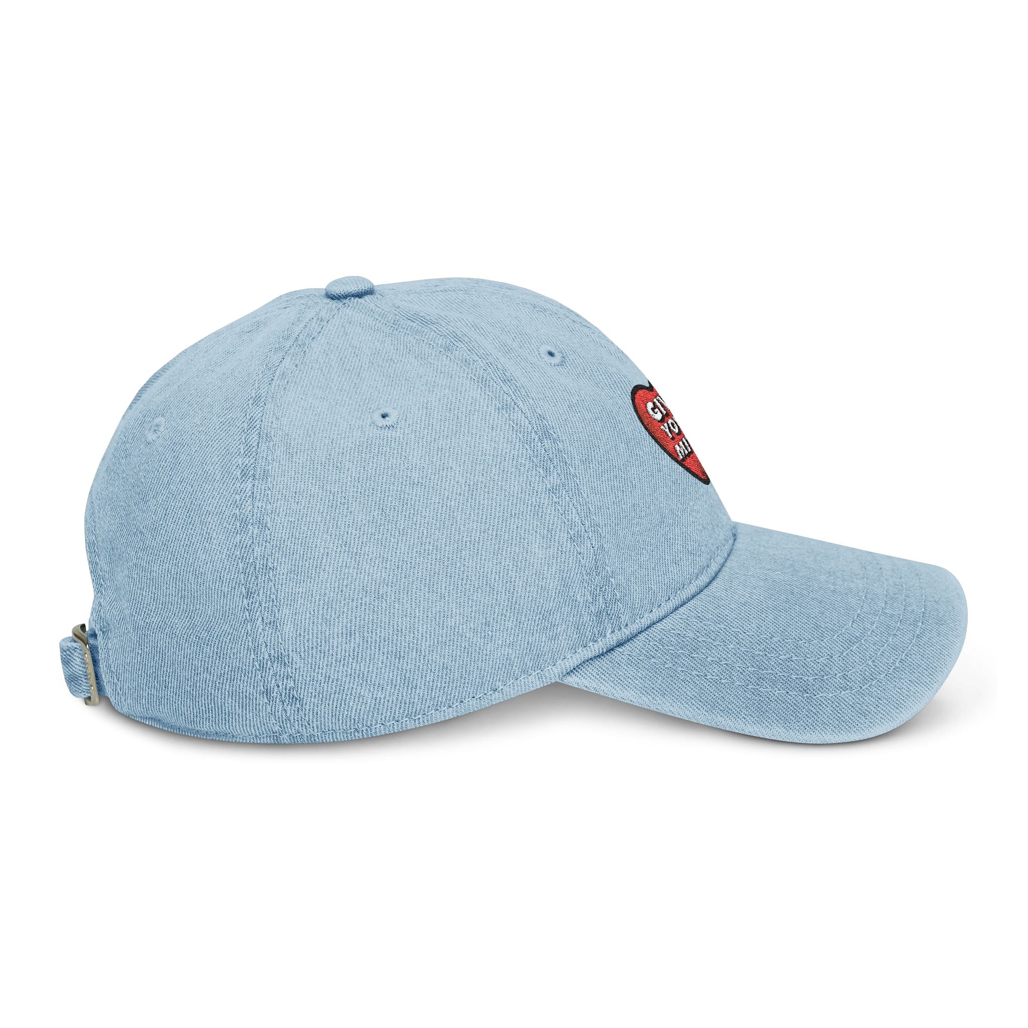 'Give Your Mite' Heart Embroidered Denim Hat — Mite