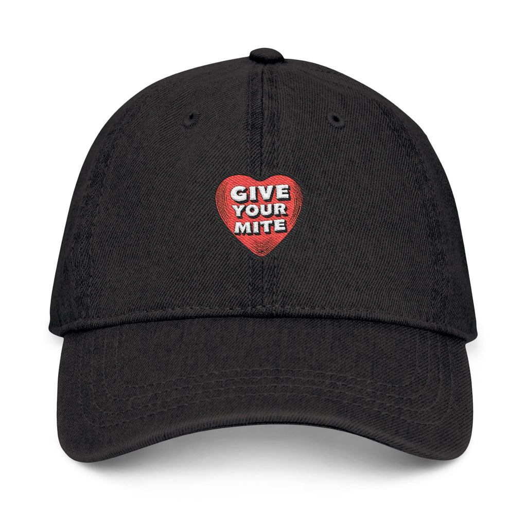'Give Your Mite' Heart Embroidered Denim Hat — Mite