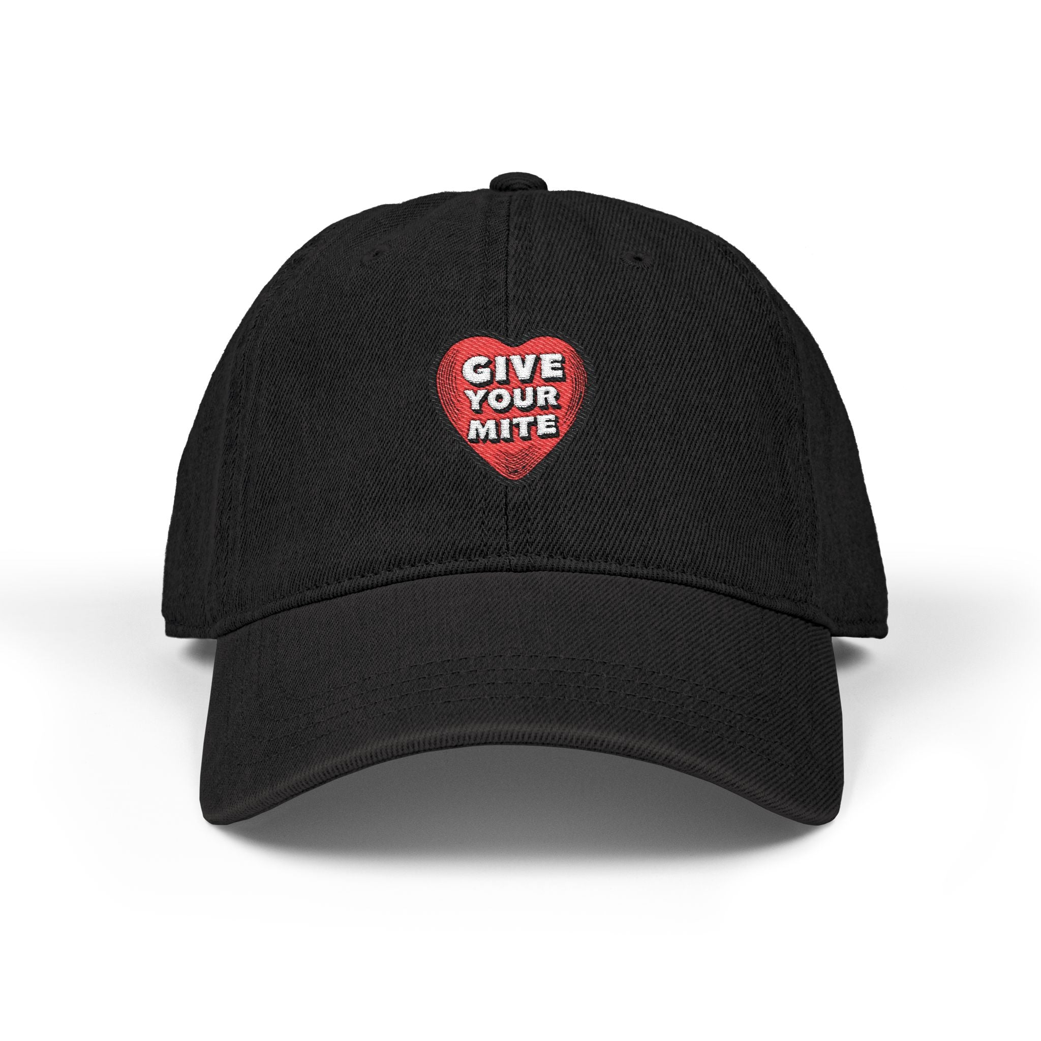 'Give Your Mite' Heart Embroidered Denim Hat — Mite